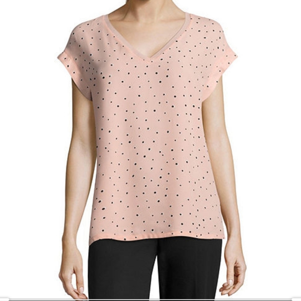 Worthington Rib Trim V Neck Medium NWT